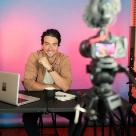 PPC expert recording video content for a tutorial.